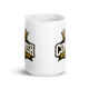 The Commish fantasy football mug 15oz, front view