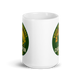 Green Helmet Retro Champion fantasy football mug 15oz, front view