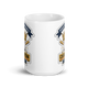 Crowned Baseball Champion 15oz white mug, front view