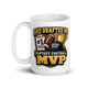 Dad Drafted Me fantasy football mug 15oz, handle on left