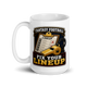 Fix Your Lineup fantasy football mug 15oz, handle on left