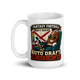 Auto Draft Legend fantasy football mug 15oz, handle on left