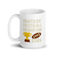 Building Block Champion fantasy football mug 15oz, handle on left