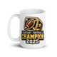 Championship Ring fantasy football mug 15oz, handle on left