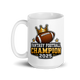 Gridiron King Champion fantasy football mug 15oz, handle on left