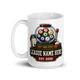 Draft Order Lottery fantasy football league mug 15oz, league name side, handle on left