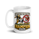No Punt Intended Champion football mug 15oz, handle on left