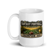 Field of Schemes football mug 15oz, handle on left