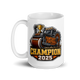 The Mean Machine football mug 15oz, handle on left