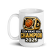Championship Ring Fantasy Basketball Mug 15oz, handle on left