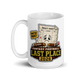 Drafted Badly Last Place personalized fantasy football loser mug, white glossy 15oz, handle on left