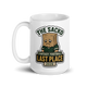 The Sacko Bag Last Place fantasy football mug 15oz, handle on left