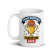 Trophy Basketball Champion 15oz white mug, front design, handle on left