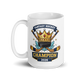 Crowned fantasy hockey champion mug 15oz, handle on left