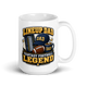 Lineup Dad fantasy football mug 15oz, handle on right