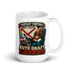 Auto Draft Legend fantasy football mug 15oz, handle on right