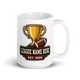 League Trophy Club fantasy football mug 15oz, handle on right