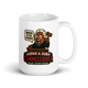 Judge & Jury Commissioner fantasy football mug 15oz, personalized team name side, handle on right