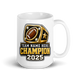 Championship Ring fantasy football mug 15oz, personalized team name side, handle on right