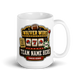 Waiver Wire Casino fantasy football league mug 15oz, team name side, handle on right