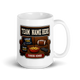 Sunday Couch Club fantasy football league mug 15oz, team name side, handle on right