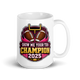 Show Me Your TDs football mug 15oz, personalized team name side, handle on right