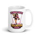 Victorious Secret Champion football mug 15oz, personalized team name side, handle on right