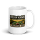 Field of Schemes football mug 15oz, personalized team name side, handle on right