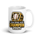 Championship Ring Fantasy Baseball Mug 15oz, personalized team name side, handle on right