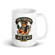 Toilet Throne Last Place fantasy football mug 15oz, personalized team name side, handle on right