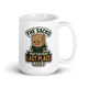 The Sacko Bag Last Place fantasy football mug 15oz, personalized team name side, handle on right