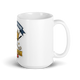 Crowned Golf Champion Mug 15oz, personalized team name side, handle on right